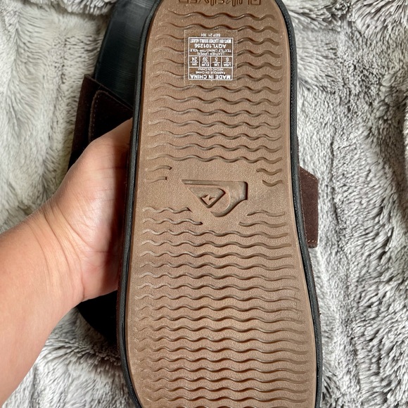 Quiksilver brown suede adjustable slide sandals - hydrobound - Picture 4 of 6